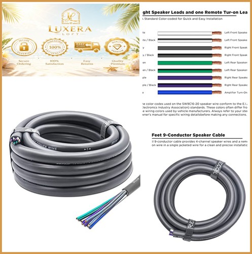 Speaker cable feet 16awg 9 - speaker,