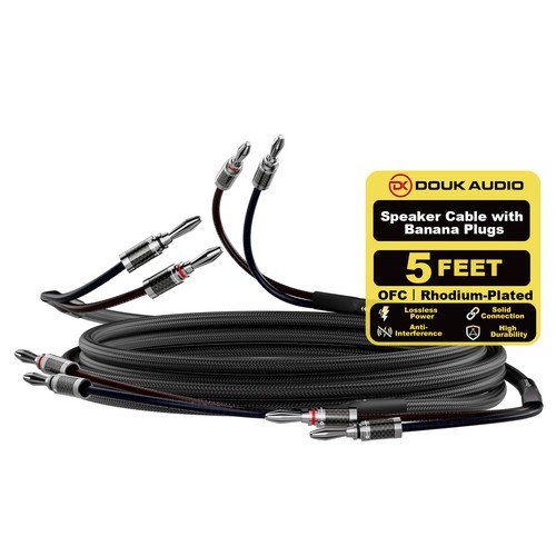 Speaker cable wire with - wire, banana