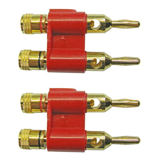Gold dual banana amplifier - gold,